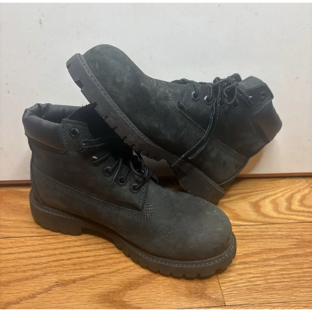 Timberland Black Boots Primaloaft Insulated 200 Gram Size 3M Youth 12707